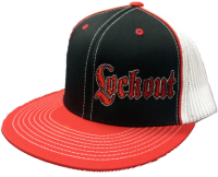 Lockout: Trucker Hat Red White Black, L-XL