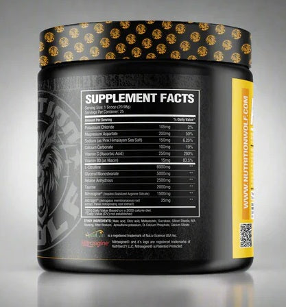 Wolf Nutrition: Big Bad Pump W/FREE Shaker Cup