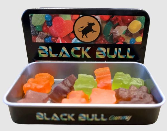 Black Bull Gummy Tin Case Male Enhancement