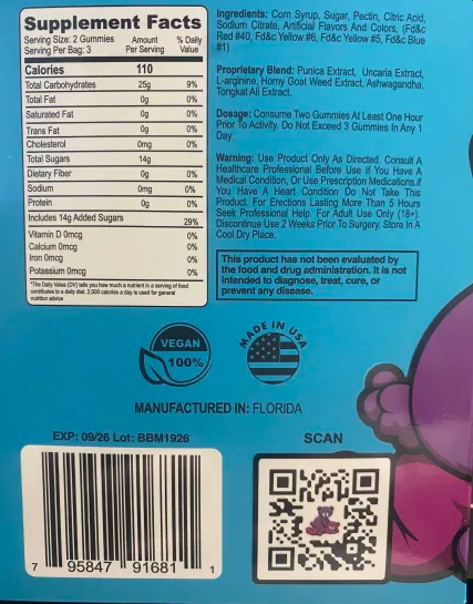 *New* Boner Bears Gummy Packs For Men