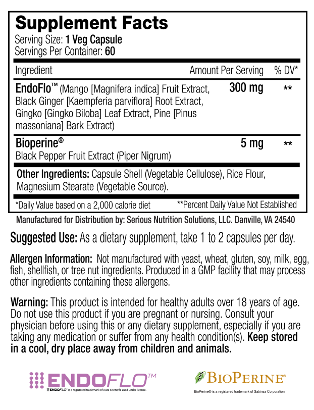 SNS: EndoFlo XT - 60 Capsules