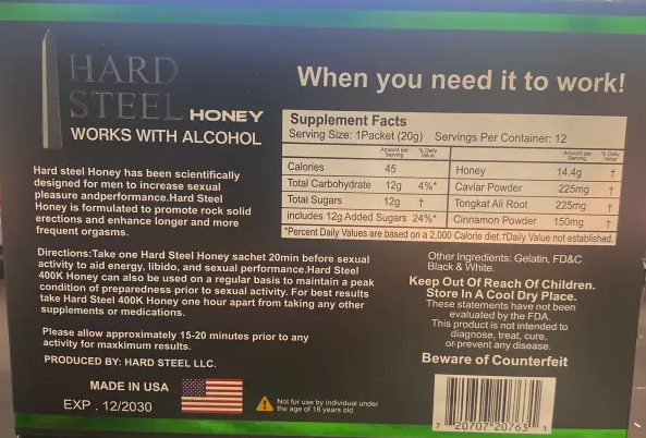 Hard Steel Green Honey Male