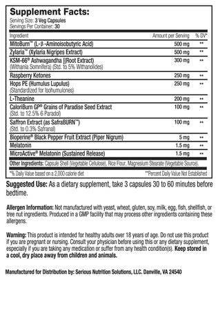 SNS: Lean Edge Nite Burn, 90 Capsules
