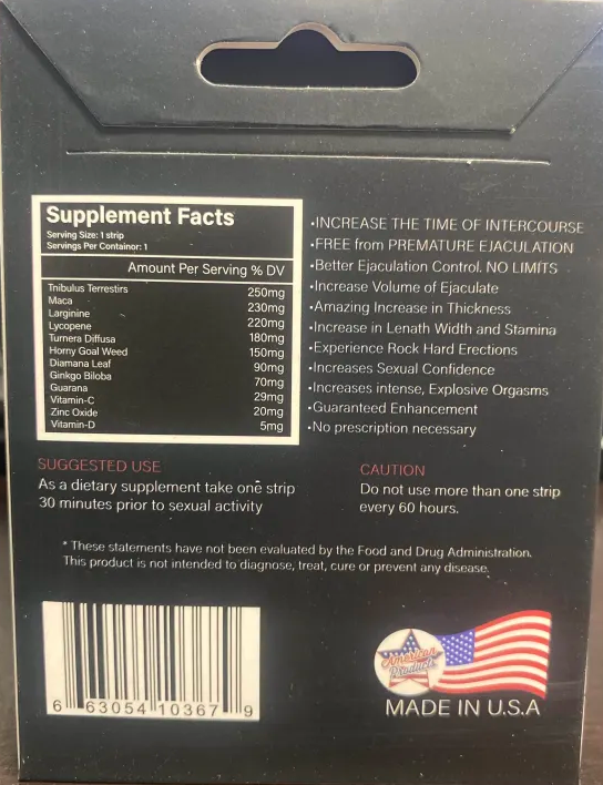 Magnum Black XXL Oral Strip Male