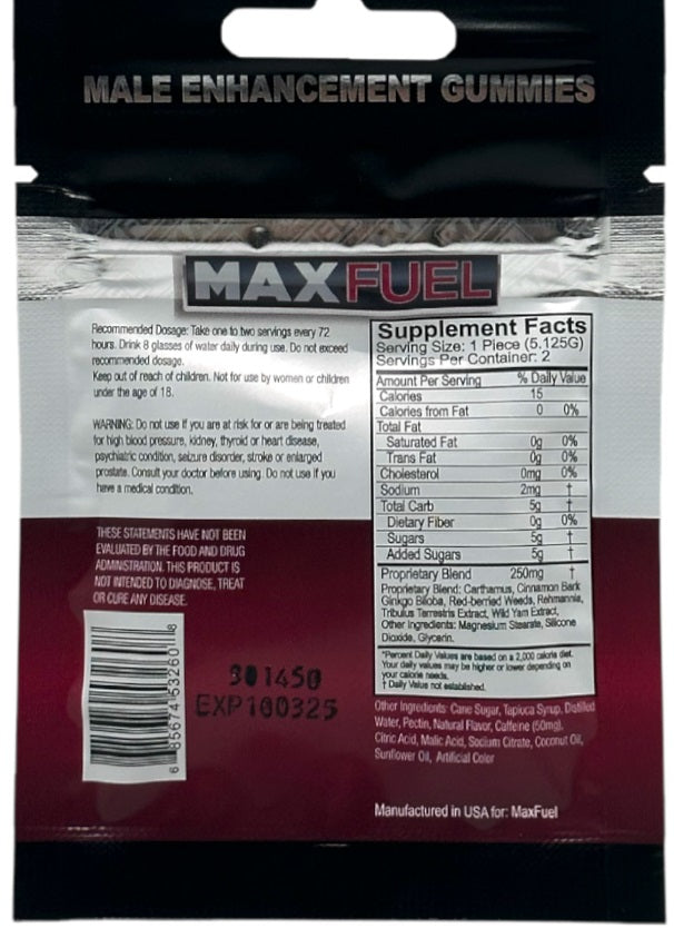 MaxFuel Wild Berry Flavor Male  Gummy