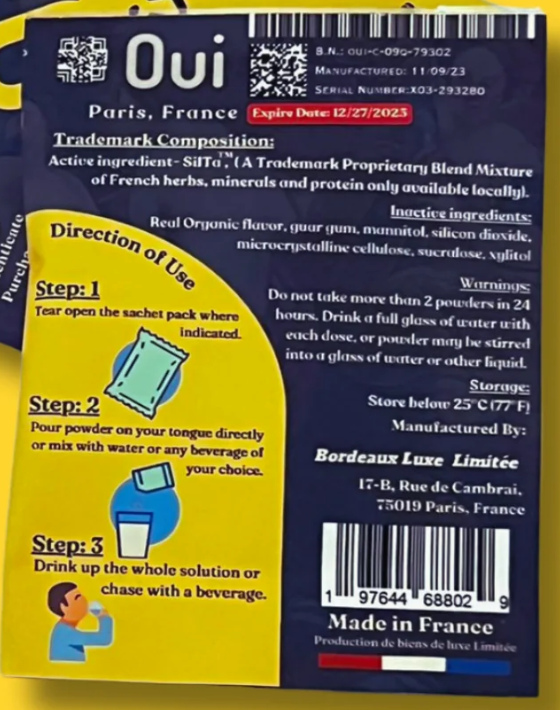 Oui InstaMix Powder For Men - Sweet Pineapple