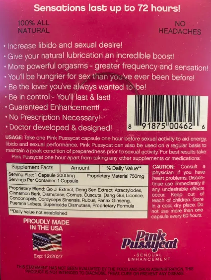Pink Pussycat Female  Double Capsule