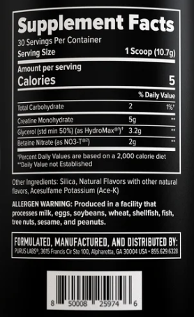 Purus Labs: Noxygen Black - 30 Servings