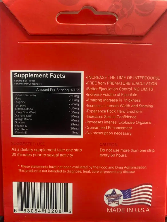 Red Bull Extreme Oral Strip Male