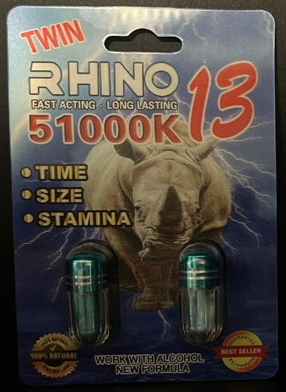 Rhino 13 51000K Twin Male Enhancement