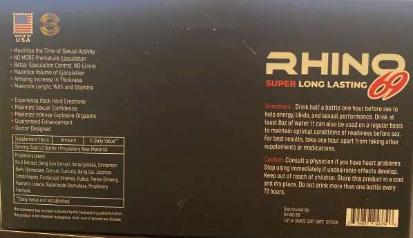 Rh1n0 69 Super Long Lasting 600k Red Liquid Shot