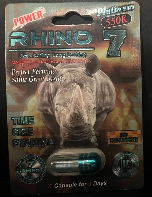 Rhino 7 Power Platinum 550K Male Enhancement