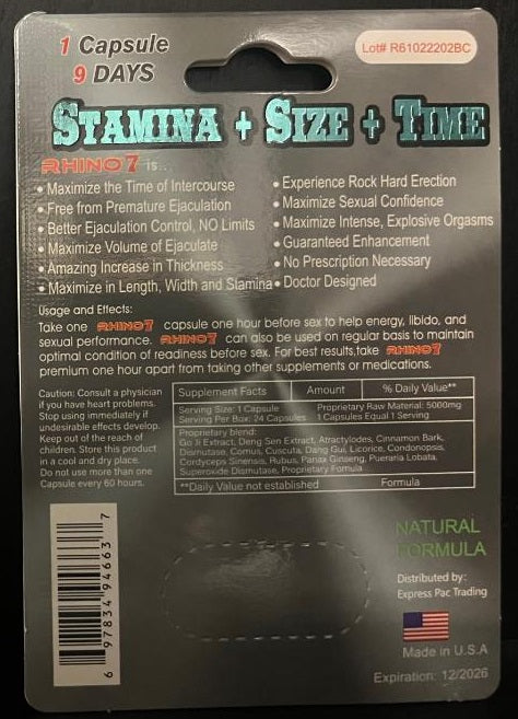 Rh1n0 7 Power Platinum 550K Male