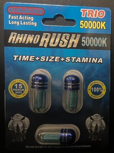 Rhino Rush Trio 50000K Blue Triple Capsule