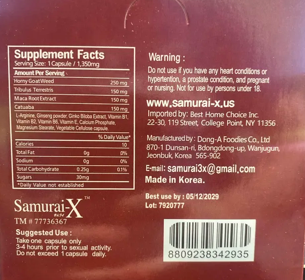 Samurai X: New Red Gold 6800 Male