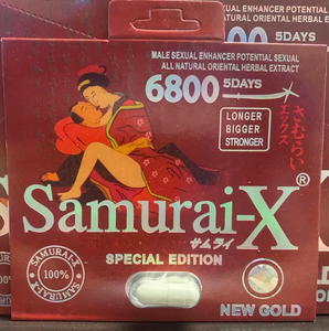 Samurai X: New Red Gold 6800 Male Enhancement