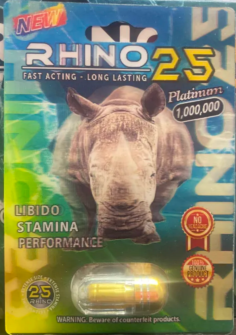 Rhino 25 Platinum 1,000,000 Male Enhancement
