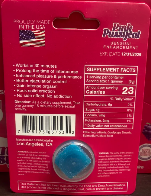 Pink Pussycat Grape Gummy Female