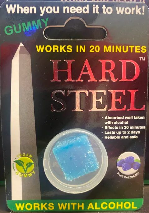 Hard Steel Blue Razzberry Gummy Male Enhancement