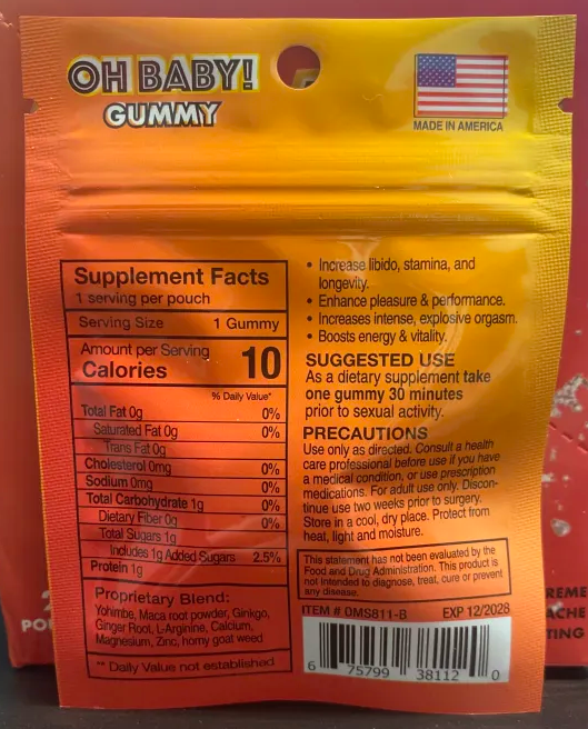 Oh Baby! Strawberry Gummy Male