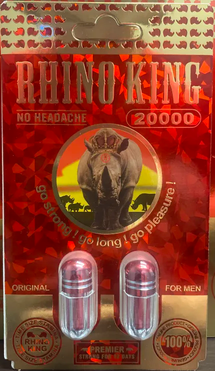 Rhino King 20000 Double Capsule Male Enhancement