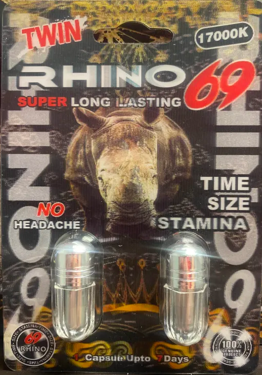 Rhino 69 Super Long Lasting 17000K Double Capsule Male Enhancement