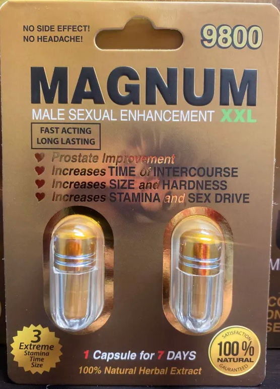 Magnum 9800 Gold XXL Double Capsule Male Enhancement