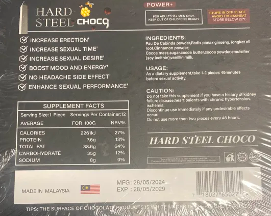 Hard Steel Chocolate Male