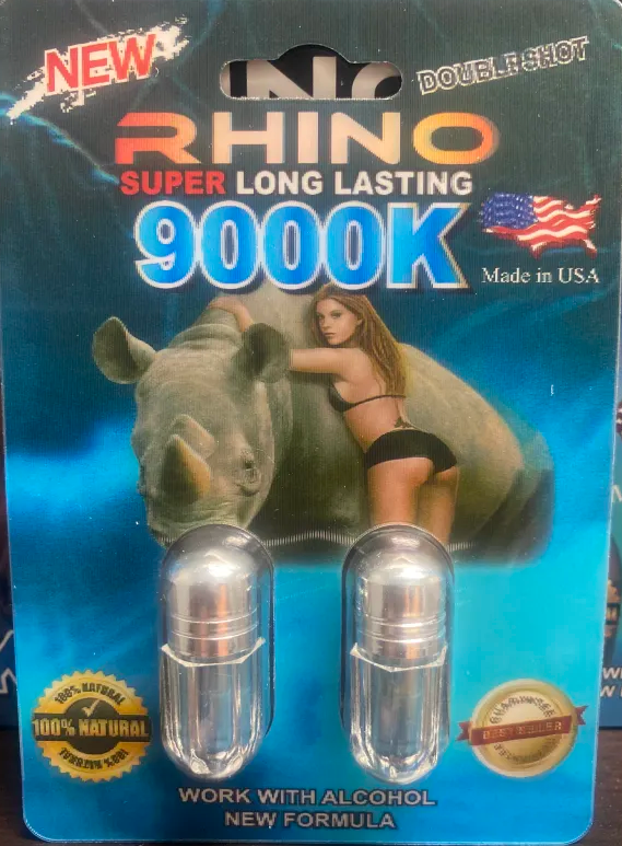 Rhino Super Long Lasting 9000K Double Capsule Male Enhancement