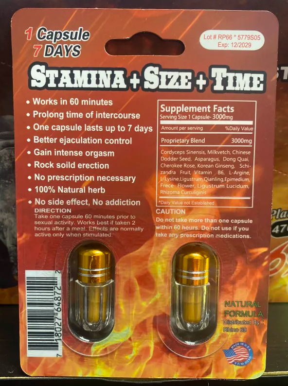 Rh1n0 69 Platinum 47000K Double Capsule Male