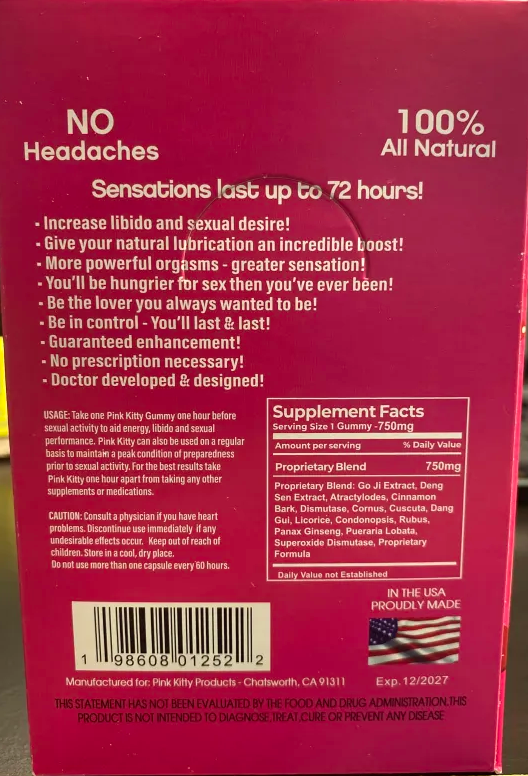 Pink Kitty Gummy Female