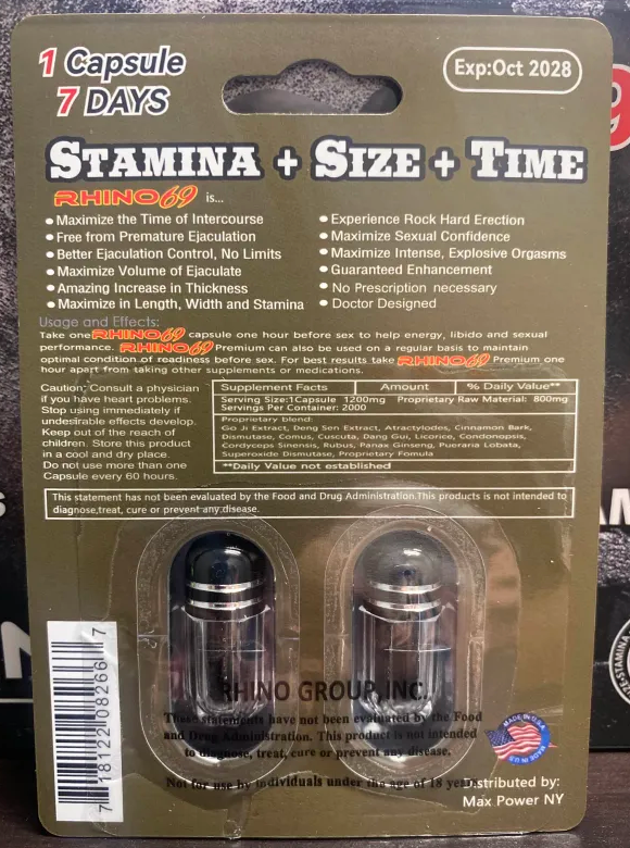 Rh1n0 69 900K Double Capsule Male