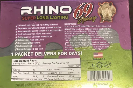 Rh1n0 69 Super Long Lasting Honey Purple/Green