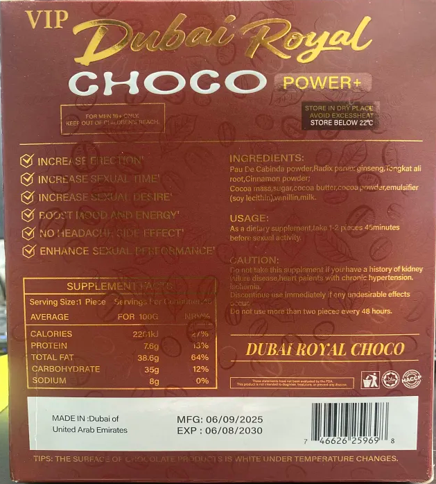 Dubai Royal Choco Power+ Male  Chocolate