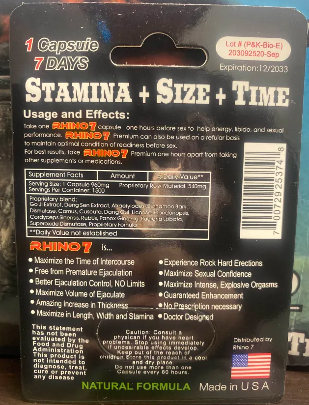 Rh1n0 7 Xtra Platinum 1000k Male