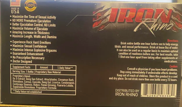 Iron Rh1n0 Male  Liquid Shot