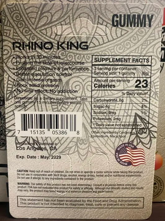 Rh1n0 King Silver Double Gummy Male