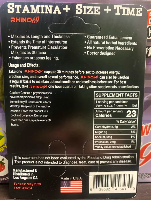 Rh1n0 69 Double Gummy Male