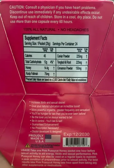 Pink Pussycat: Female Honey Sachet