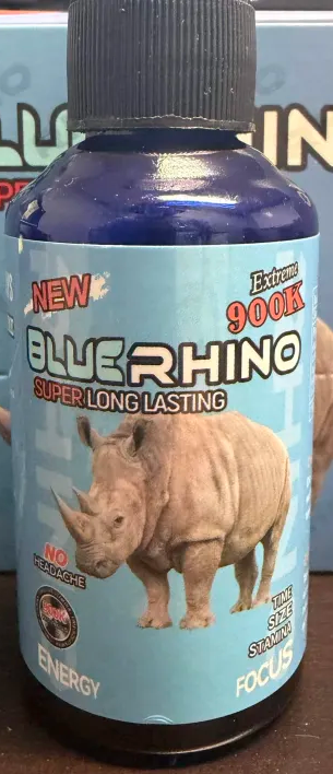 Blue Rh1n0 Extreme 900k Male Liquid Shot