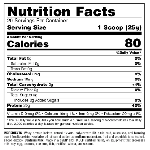 Universal: Animal Clear Whey Isolate - 20 Servings