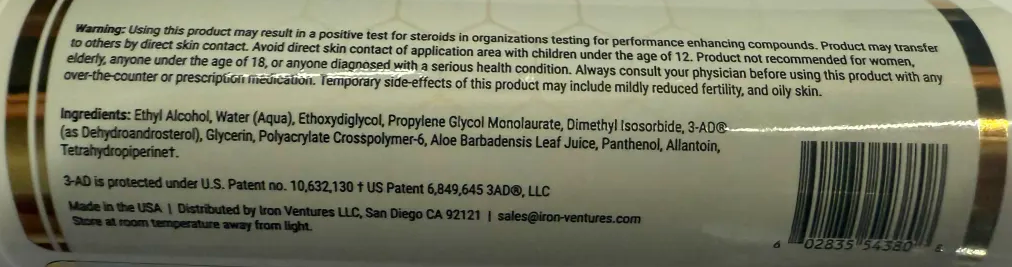 Iconic Formulations: Ultra Three 90 ml Topical Gel