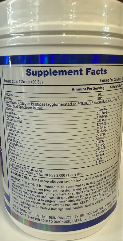 Hi-Tech: Collagen Peptides, 609 Grams