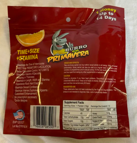 Burro en Primavera Orange Flavored Honey