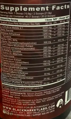 Panda/Black Market Labs: GORILLA VS PANDA Preworkout