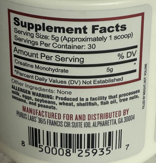 Purus Labs: Creatine, 150 Gram