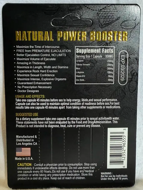 Super Charged Black 3500 Male