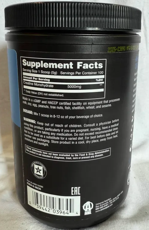 Universal: Animal Creatine 500 Gram