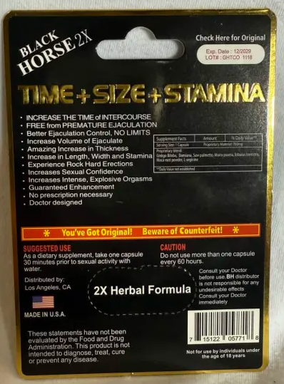 Black Horse 2X 790k Male