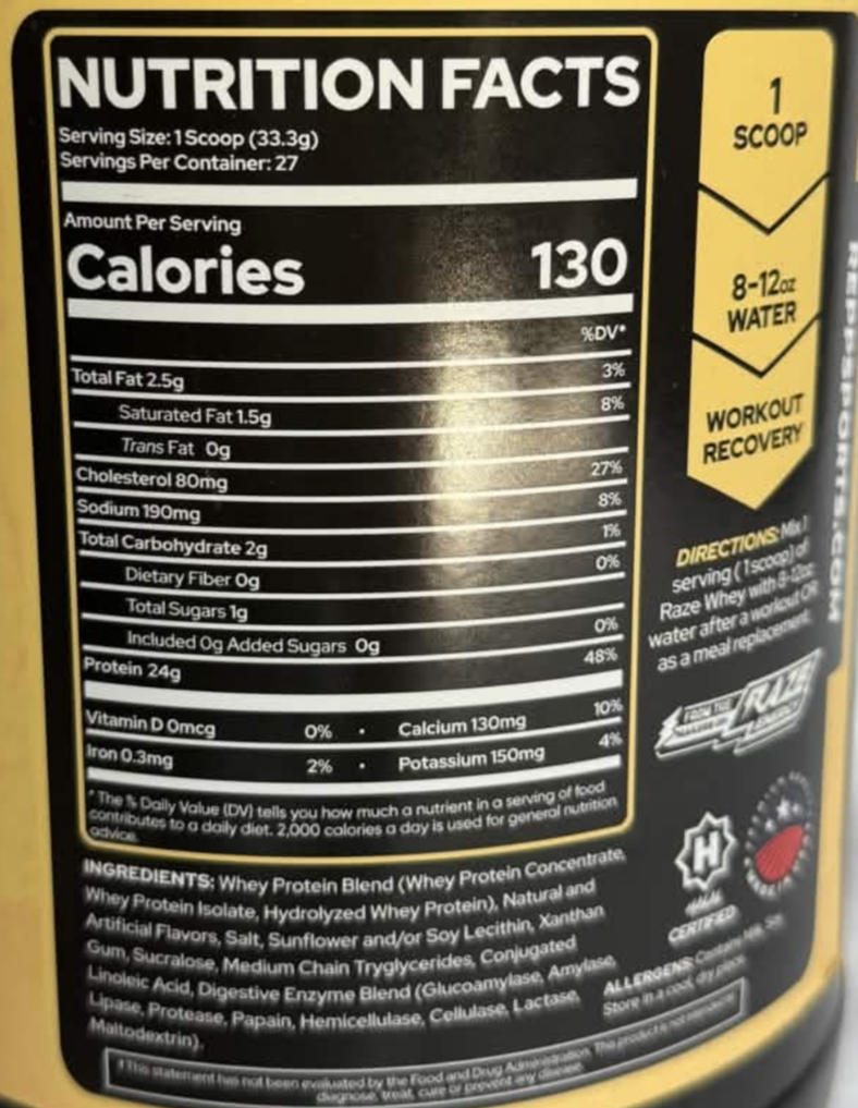 Repp Sports: Raze Whey, 2lb